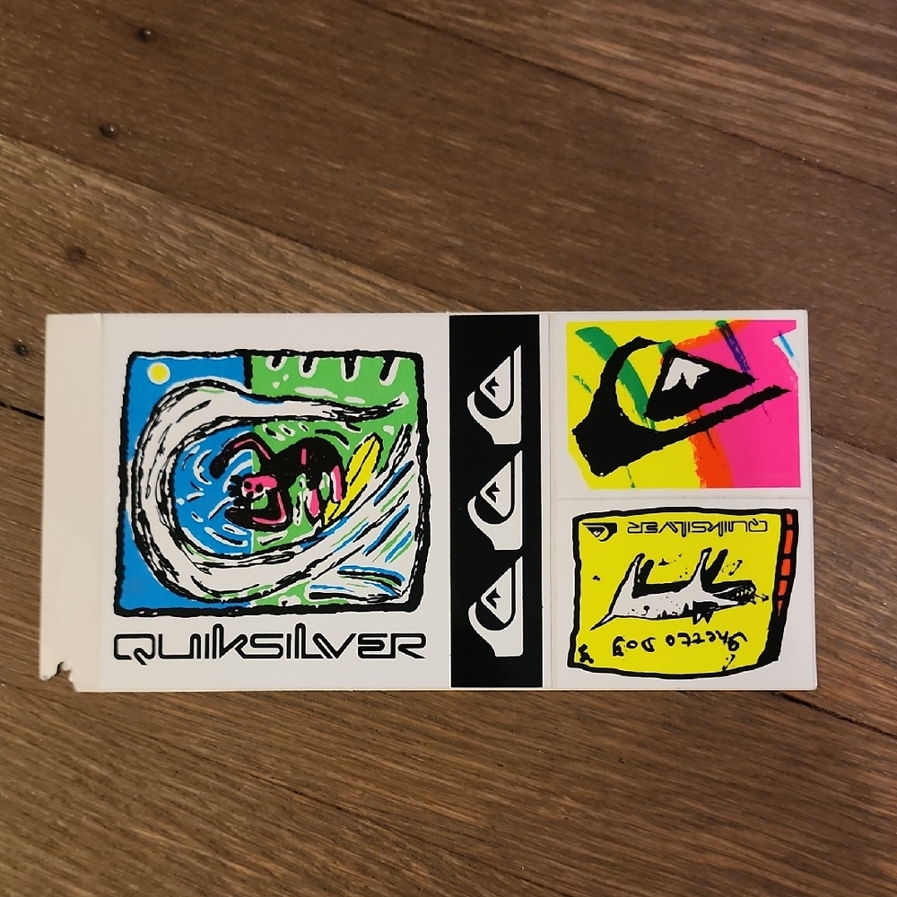 Quiksilver Multicolor Graphic Stickers-3- Vintage